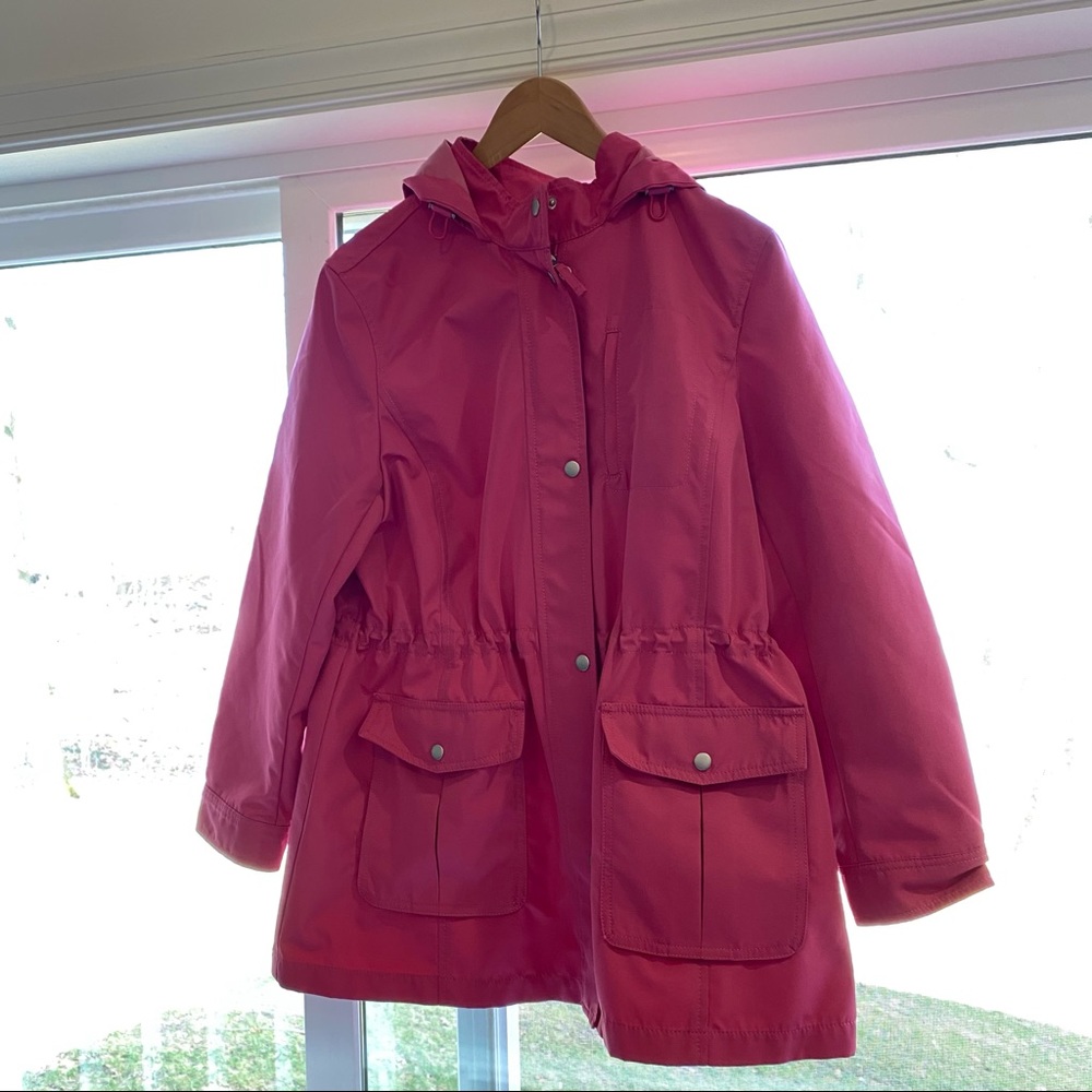 Talbots Raspberry Raincoat Xl - image 8
